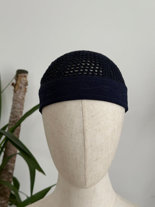 Chachia Égyptienne - Bleu Marine