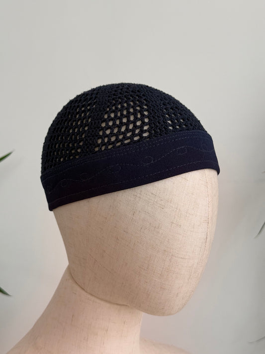 Chachia Égyptienne - Bleu Marine